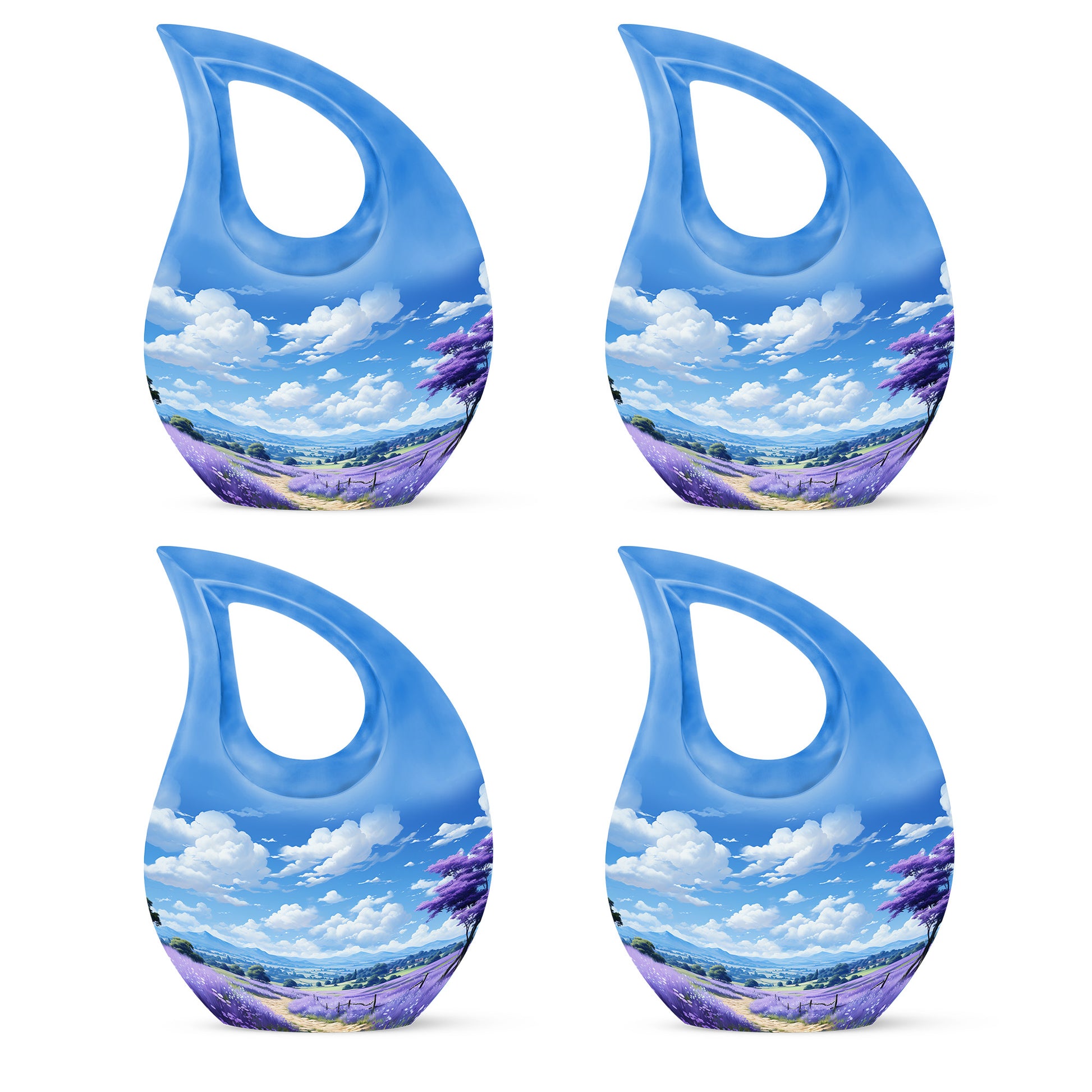 Lavender Fields Urn For Ashes - Blue Sky Funeral Urn For Sale