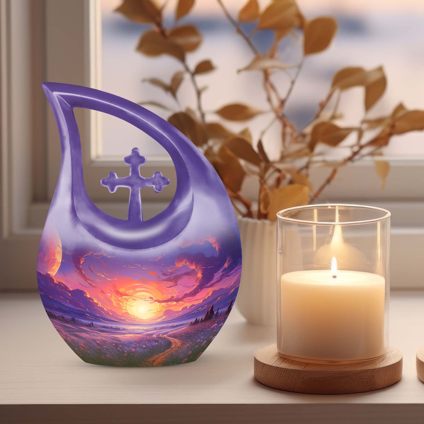 Majestic Mauve Moonrise Urn