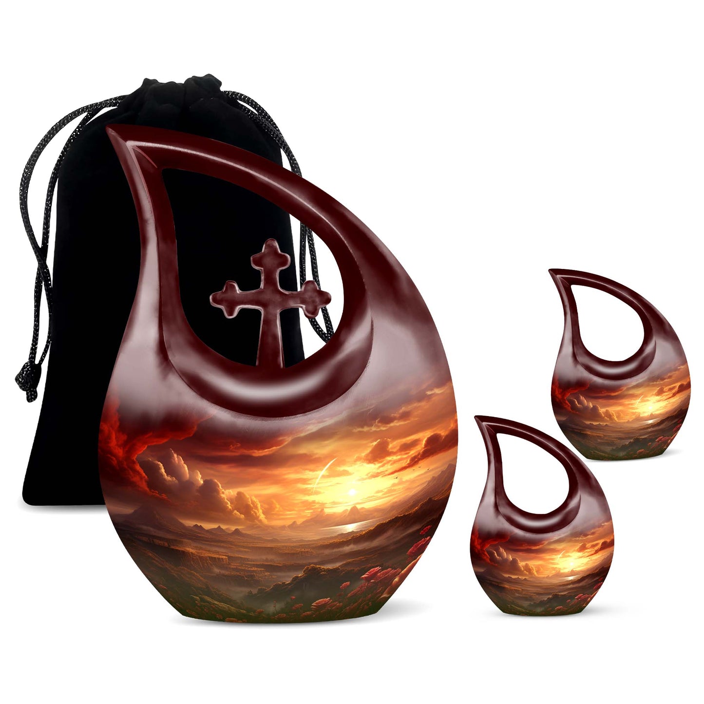 Scarlet Skies Over Urn