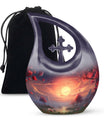 Cross Drop Sunset Whispers Among Urn