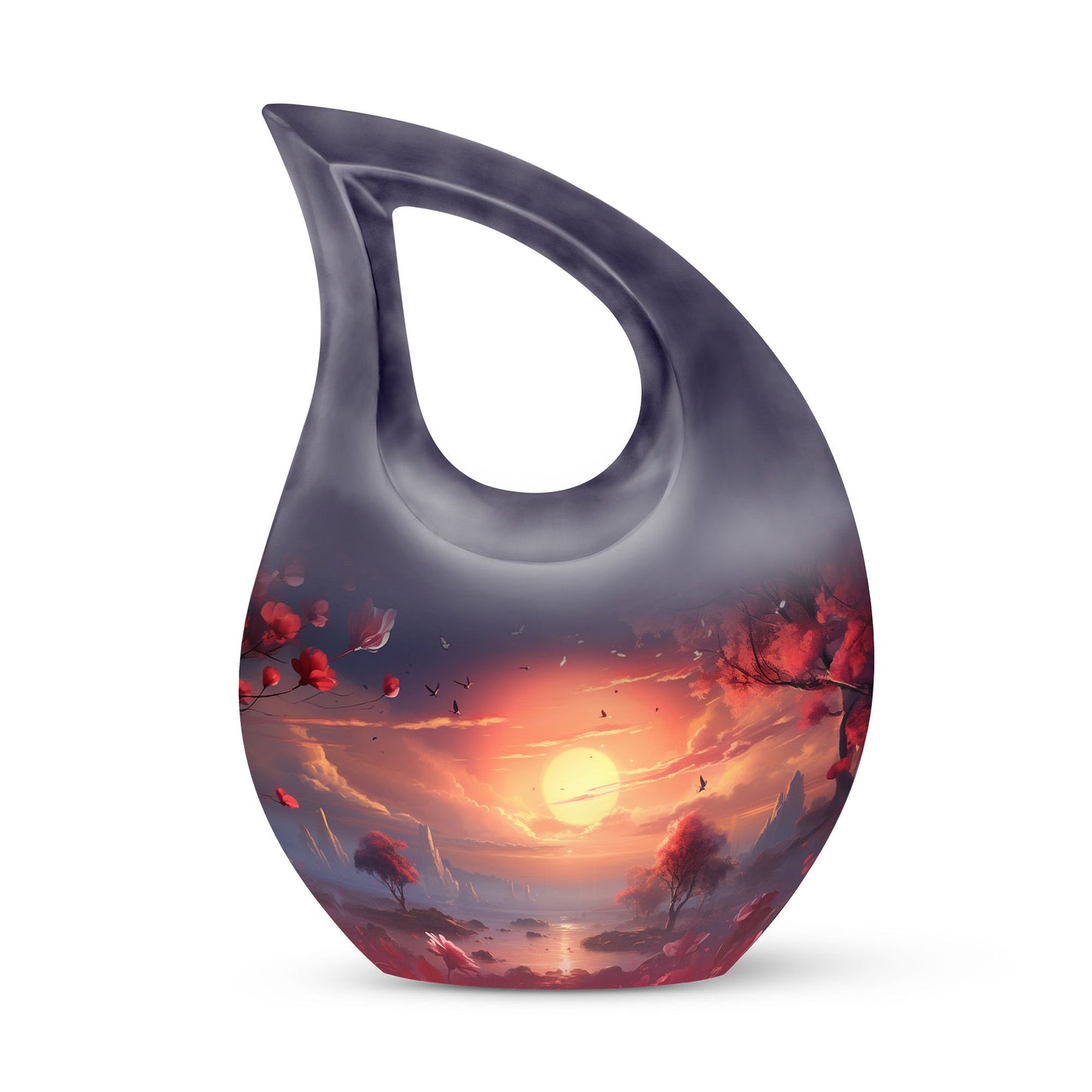 Cross Drop Sunset Whispers Among Urn