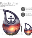 Cross Drop Sunset Whispers Among Urn