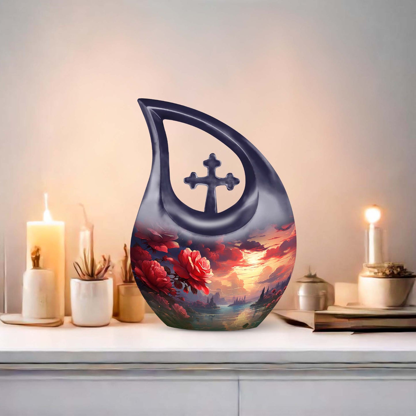 Crimson Twilight on Urn