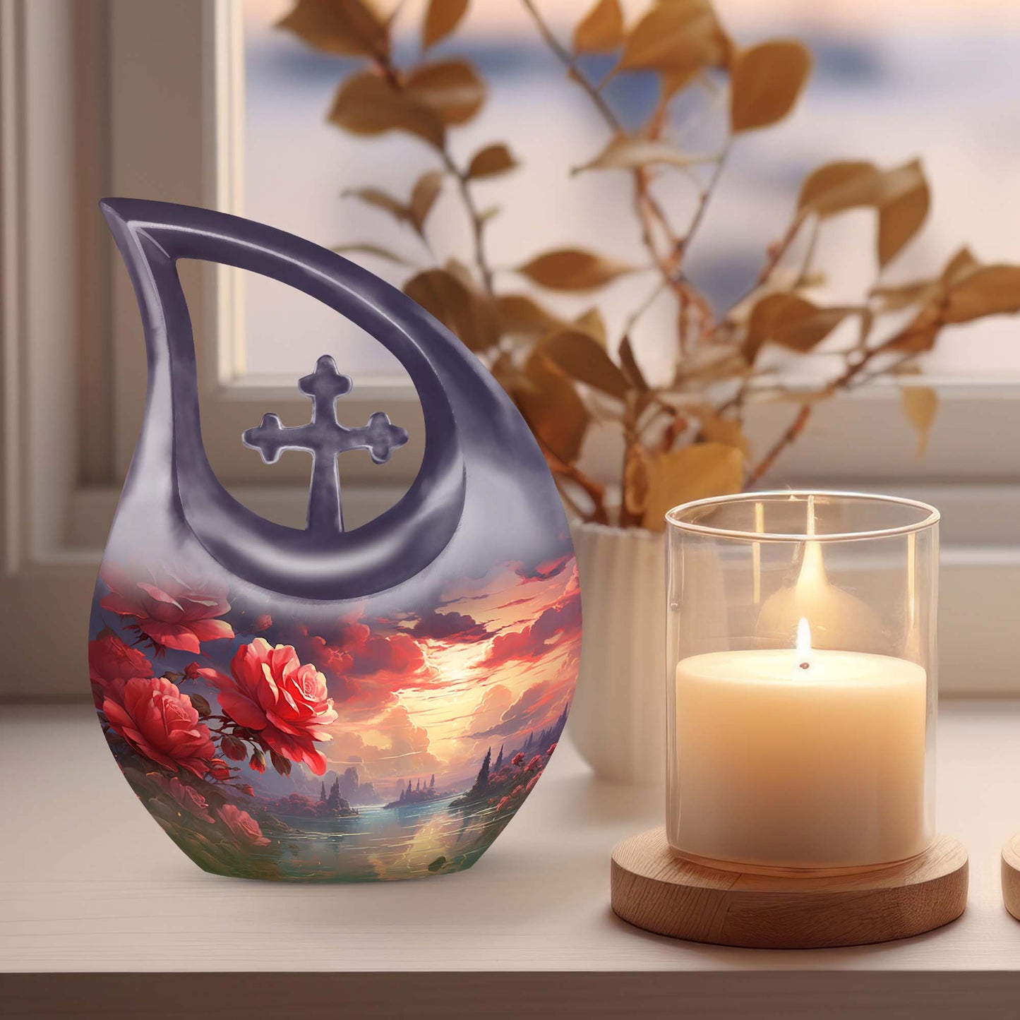 Crimson Twilight on Urn