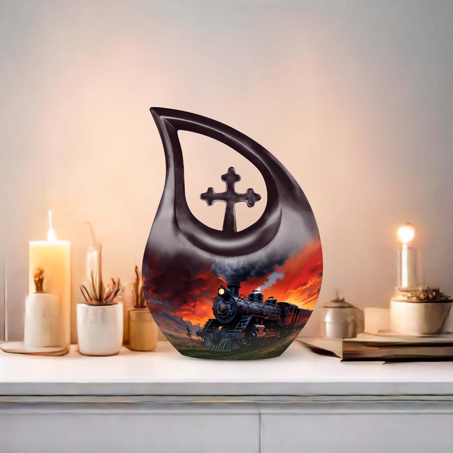 Fiery Sunset Express Urn