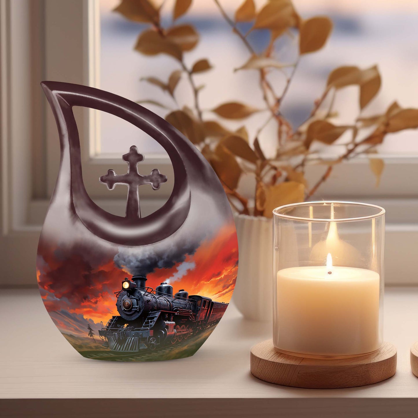 Fiery Sunset Express Urn