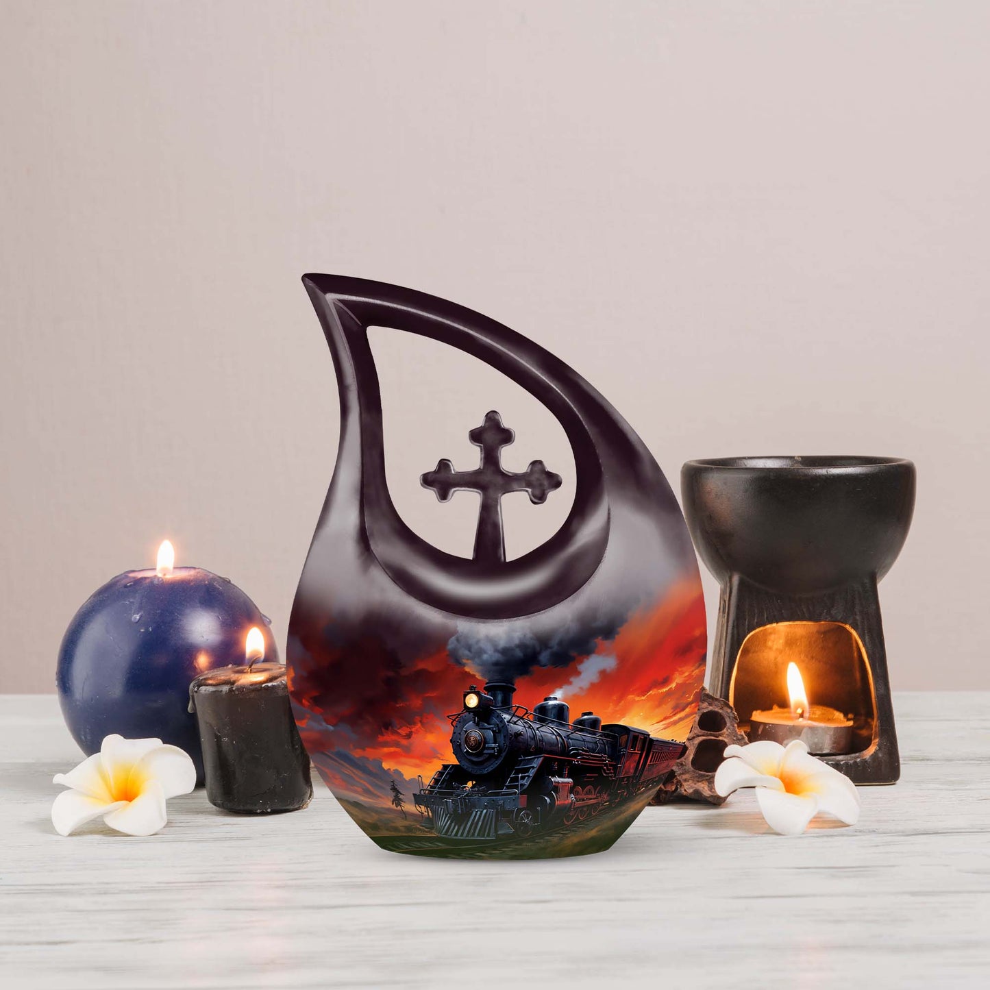 Fiery Sunset Express Urn