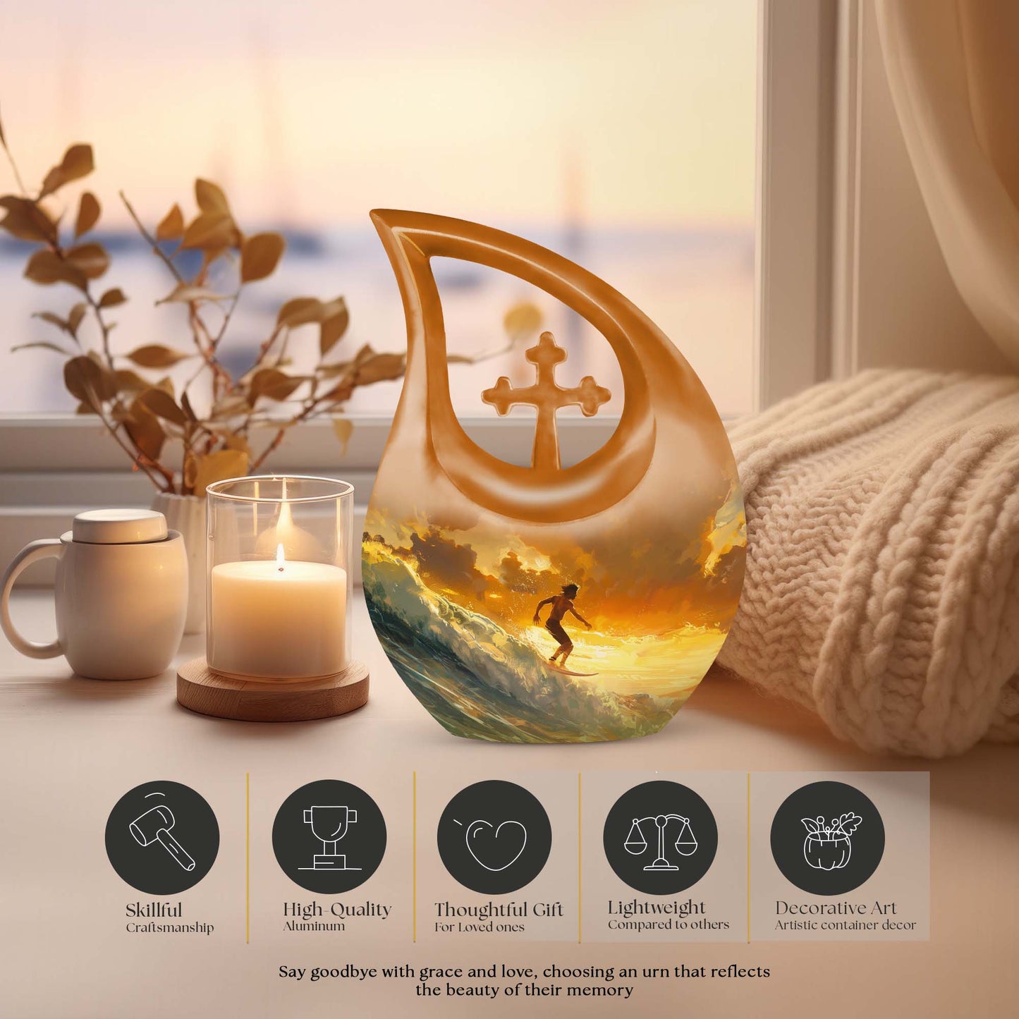 Golden Hour Glide Urn for ashes