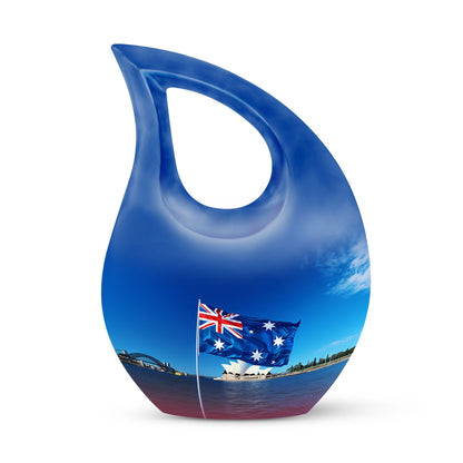 Large 10-Inch Australian Flag urn
