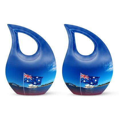 Large 10-Inch Australian Flag urn