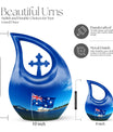 Large 10-Inch Australian Flag urn