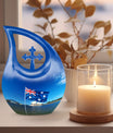 Large 10-Inch Australian Flag urn