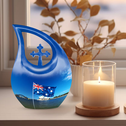 Large 10-Inch Australian Flag urn