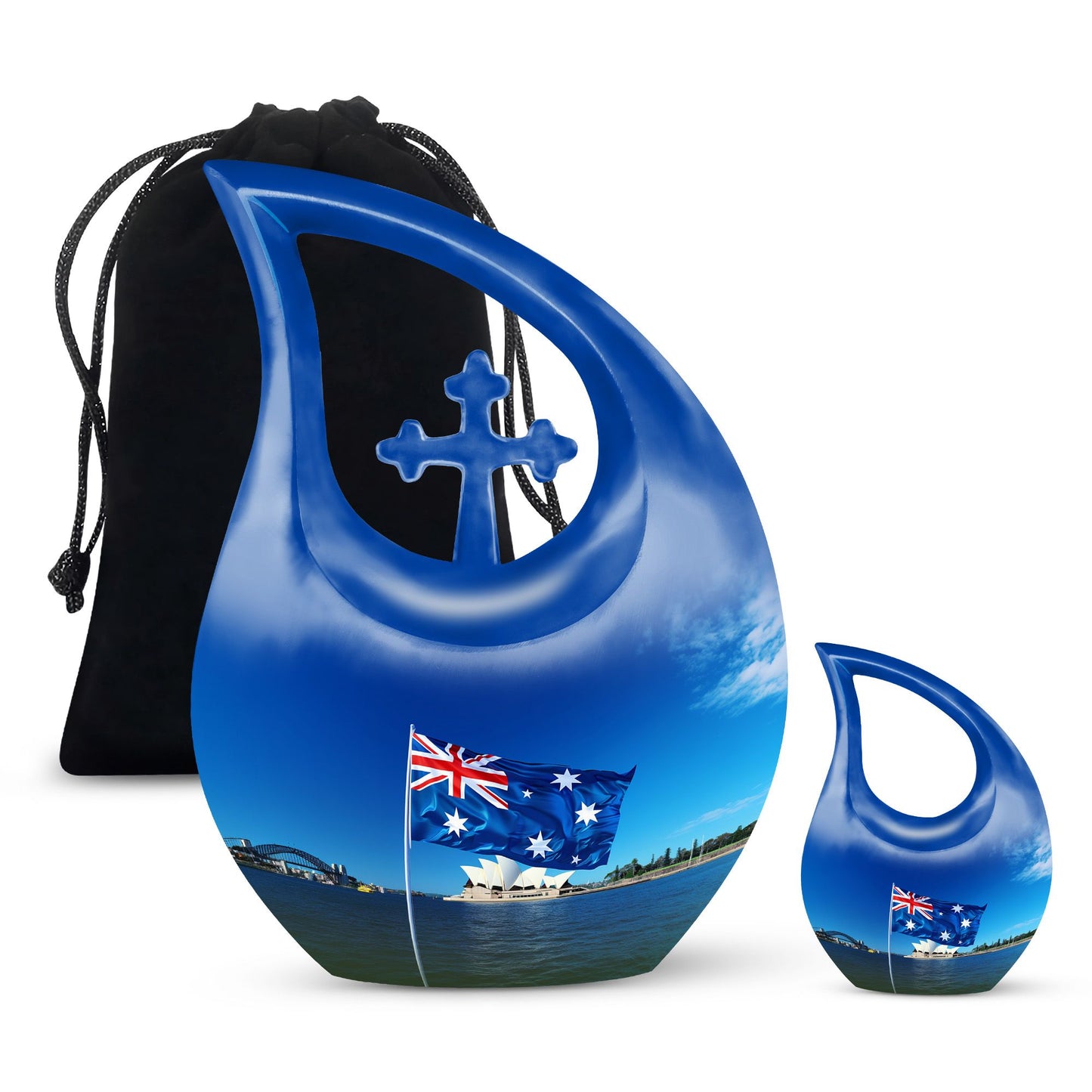 Large 10-Inch Australian Flag urn