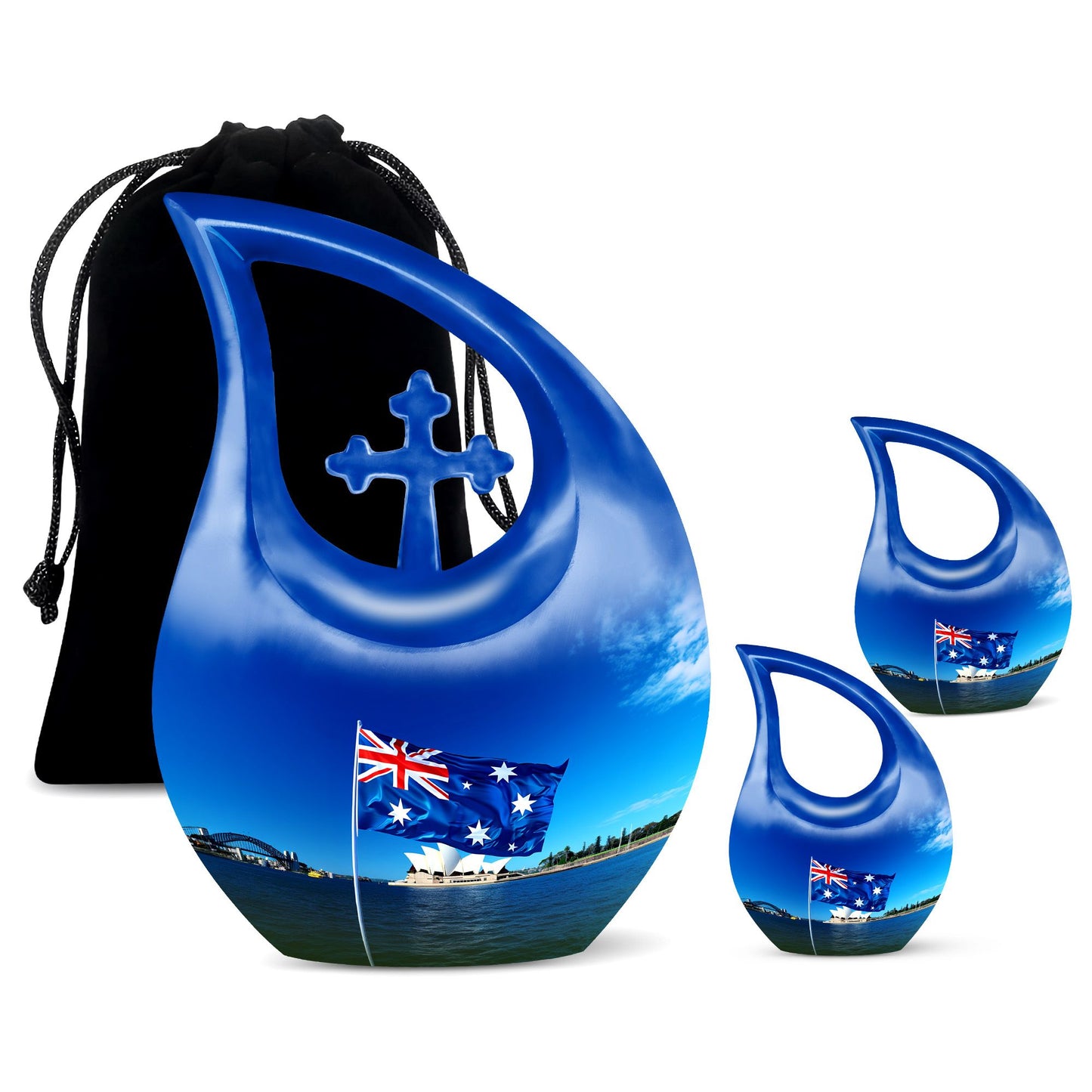 Large 10-Inch Australian Flag urn