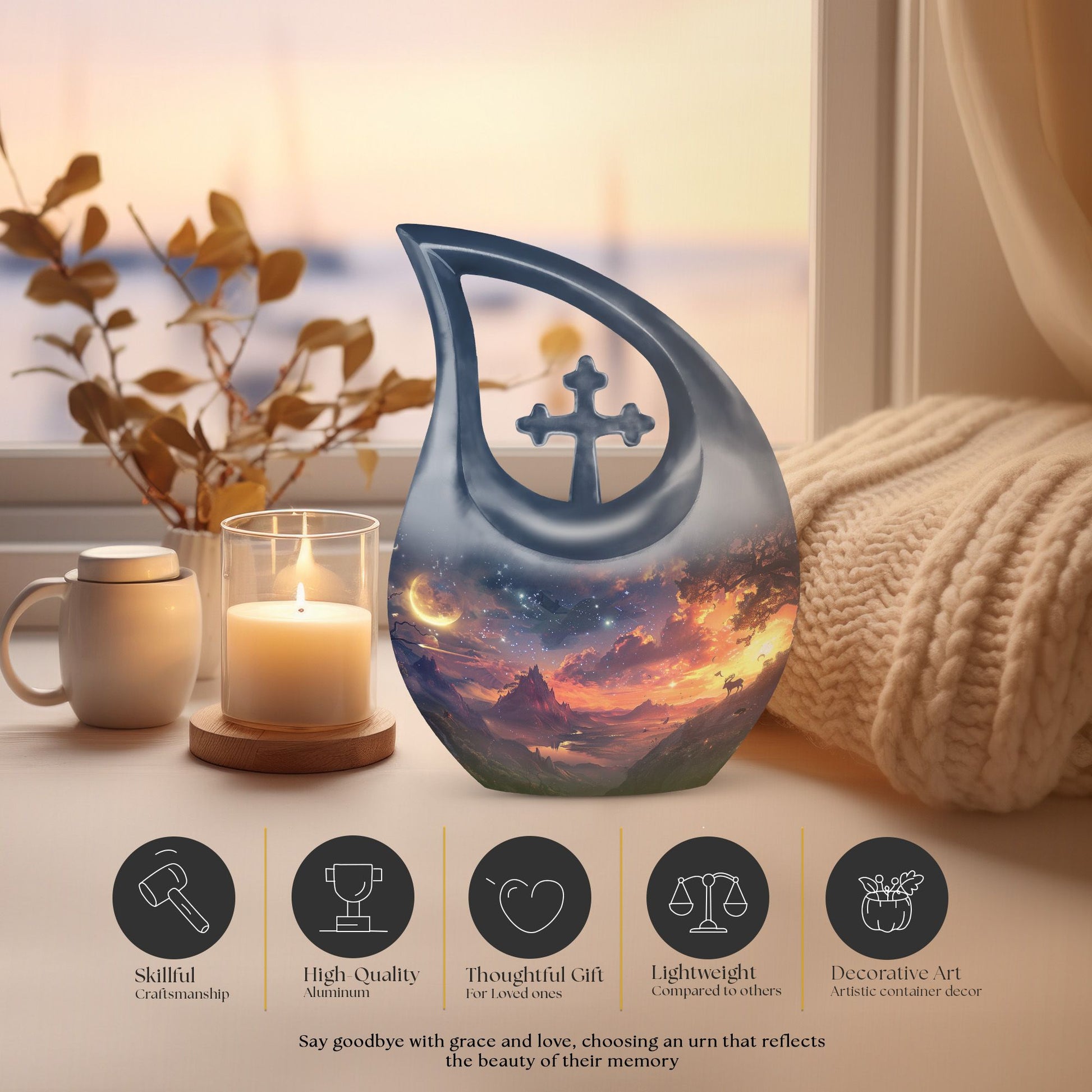 Moonglow Over Mystic Large Urn