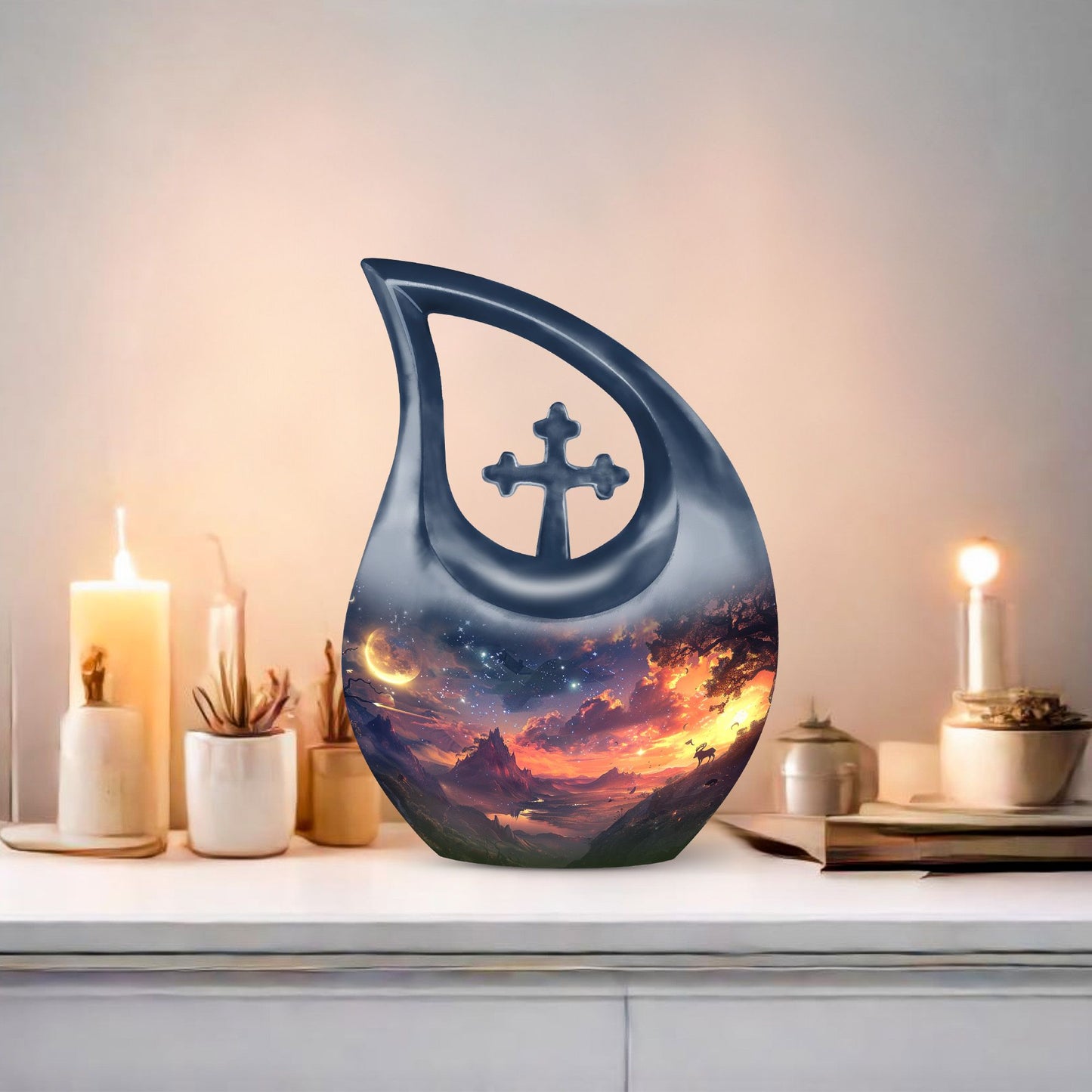 Moonglow Over Mystic Large Urn