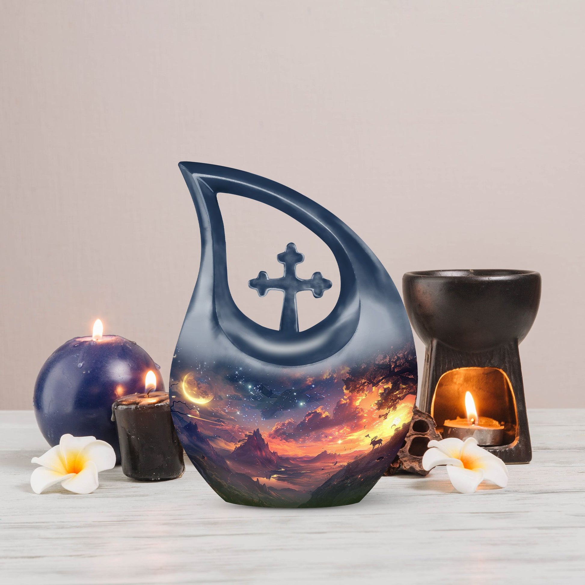 Moonglow Over Mystic Large Urn