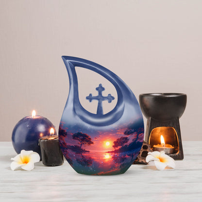 Medium size crimson urn