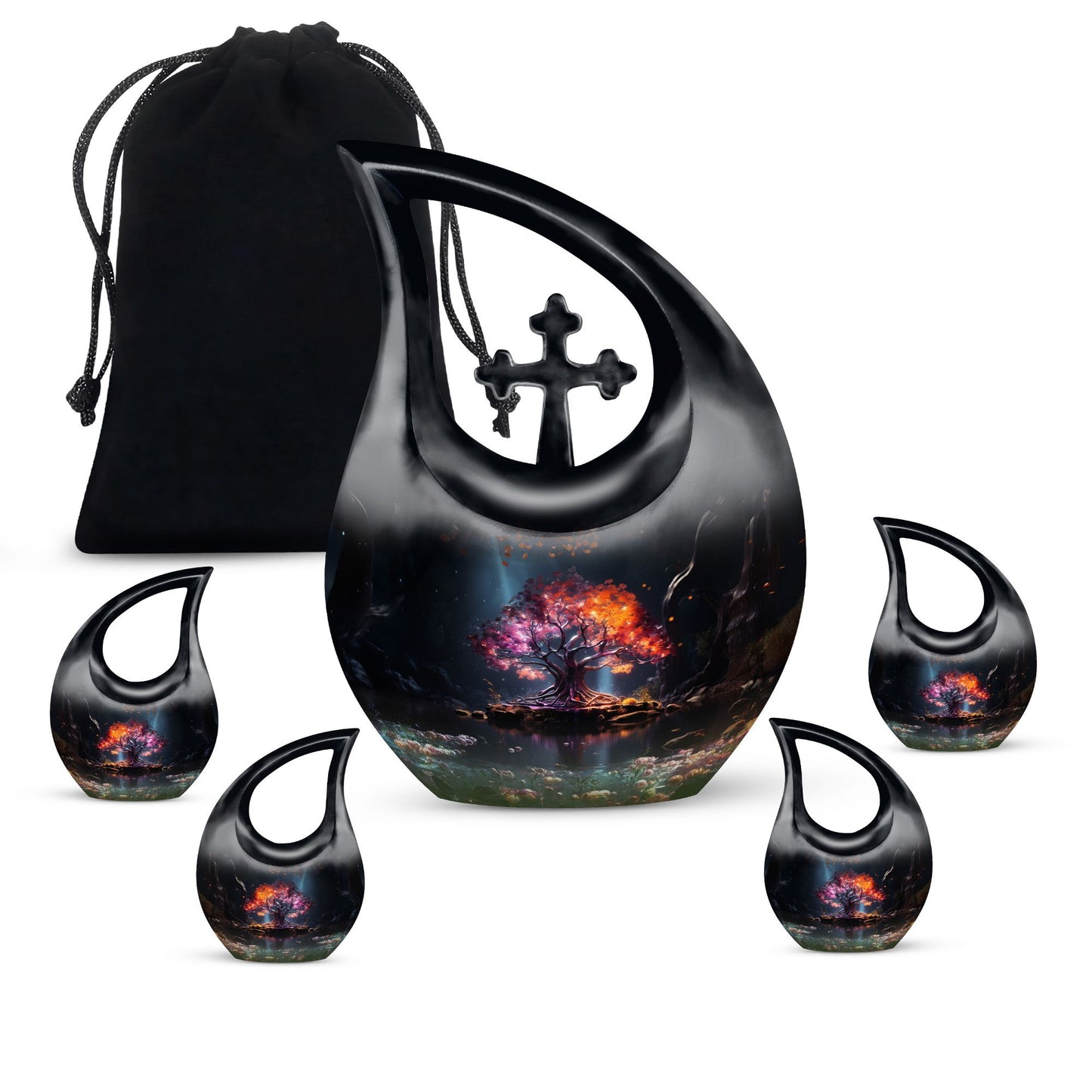 Enchanted Twilight Cross Drop urn