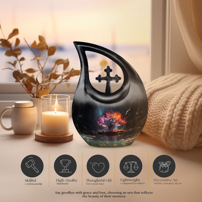 Enchanted Twilight Cross Drop urn