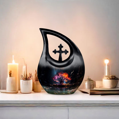 Enchanted Twilight Cross Drop urn
