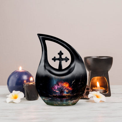 Enchanted Twilight Cross Drop urn
