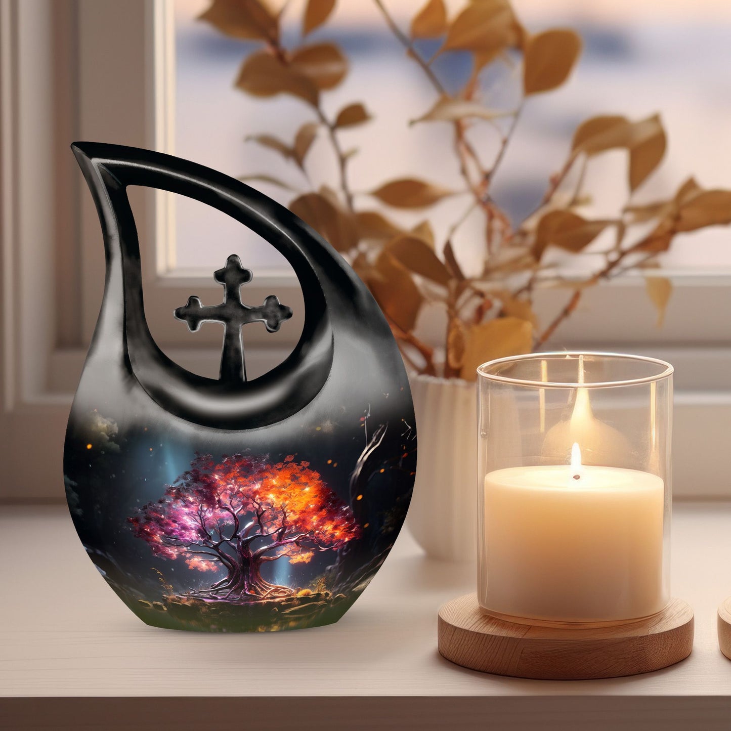 Mystical Arbor Lights Cremation Urn