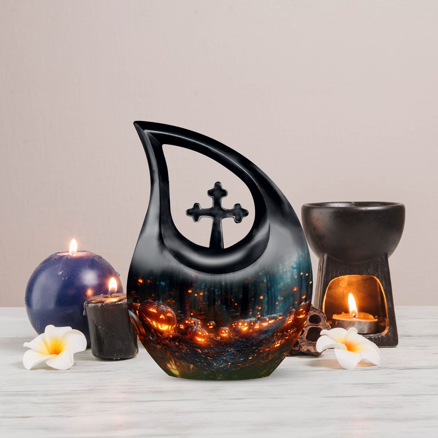 Autumn's Eerie Glow Urn