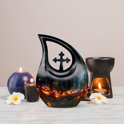Autumn's Eerie Glow Urn