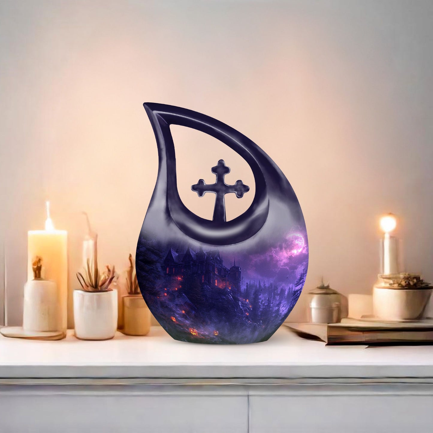 Custom Mystic Moonlit Manor Urn