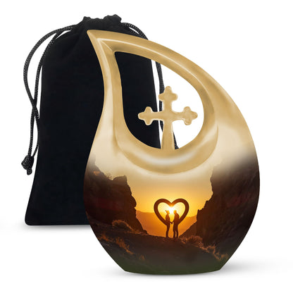 Desert Love Silhouette memorial urn