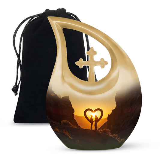 Desert Love Silhouette memorial urn