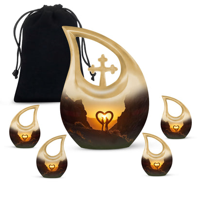 Desert Love Silhouette memorial urn
