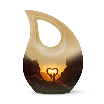 Desert Love Silhouette memorial urn