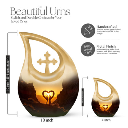 Desert Love Silhouette memorial urn