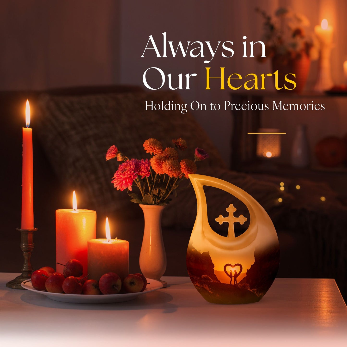 Desert Love Silhouette memorial urn
