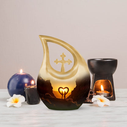 Desert Love Silhouette memorial urn