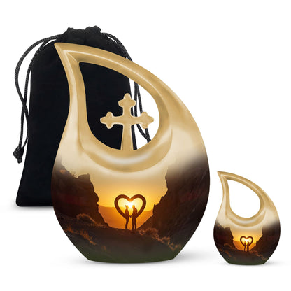 Desert Love Silhouette memorial urn