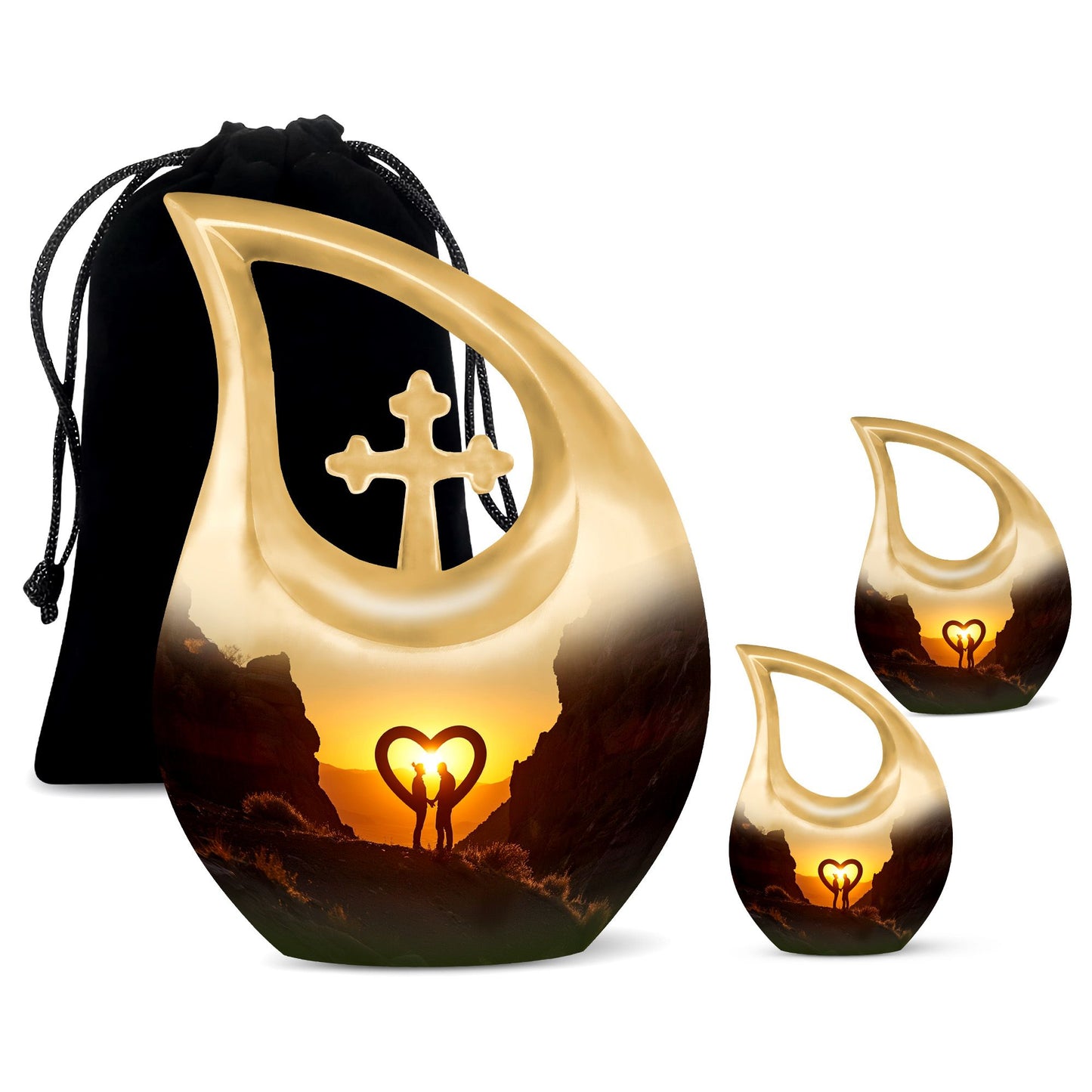 Desert Love Silhouette memorial urn