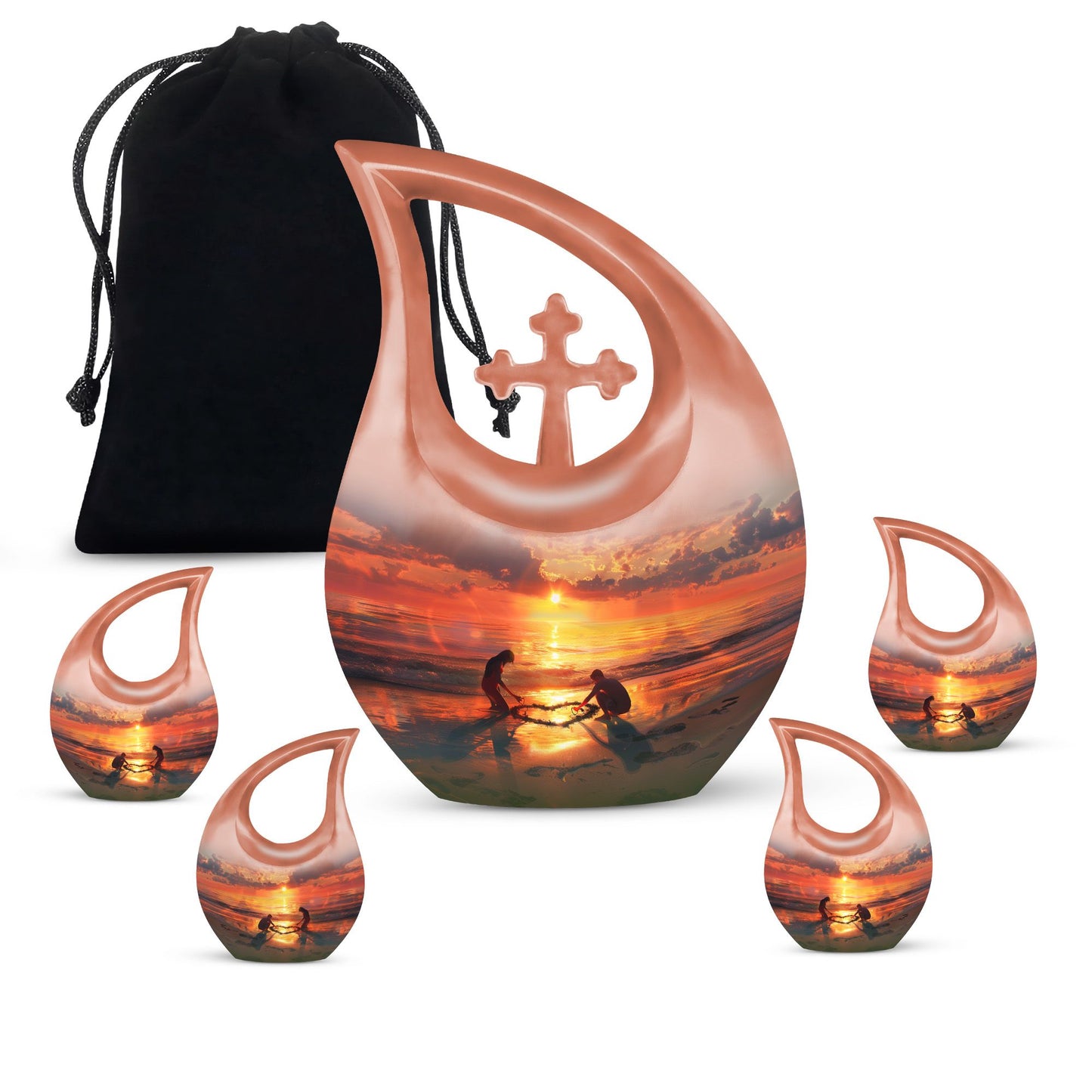 Sunset Heart Creation Memorial Urn for Ashes