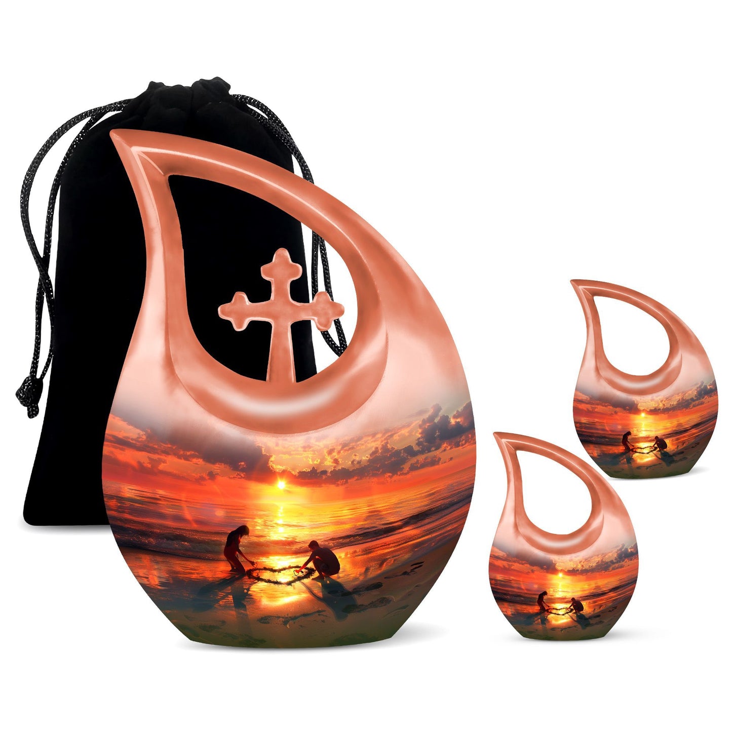 Sunset Heart Creation Memorial Urn for Ashes