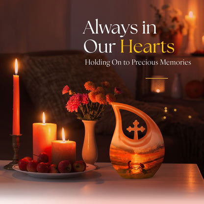 Sunset Heart Creation Memorial Urn for Ashes