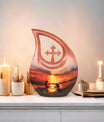 Sunset Heart Creation Memorial Urn for Ashes