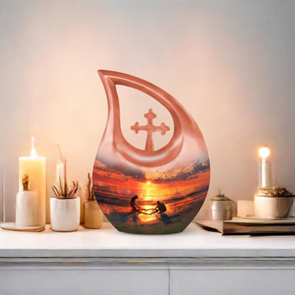 Sunset Heart Creation Memorial Urn for Ashes