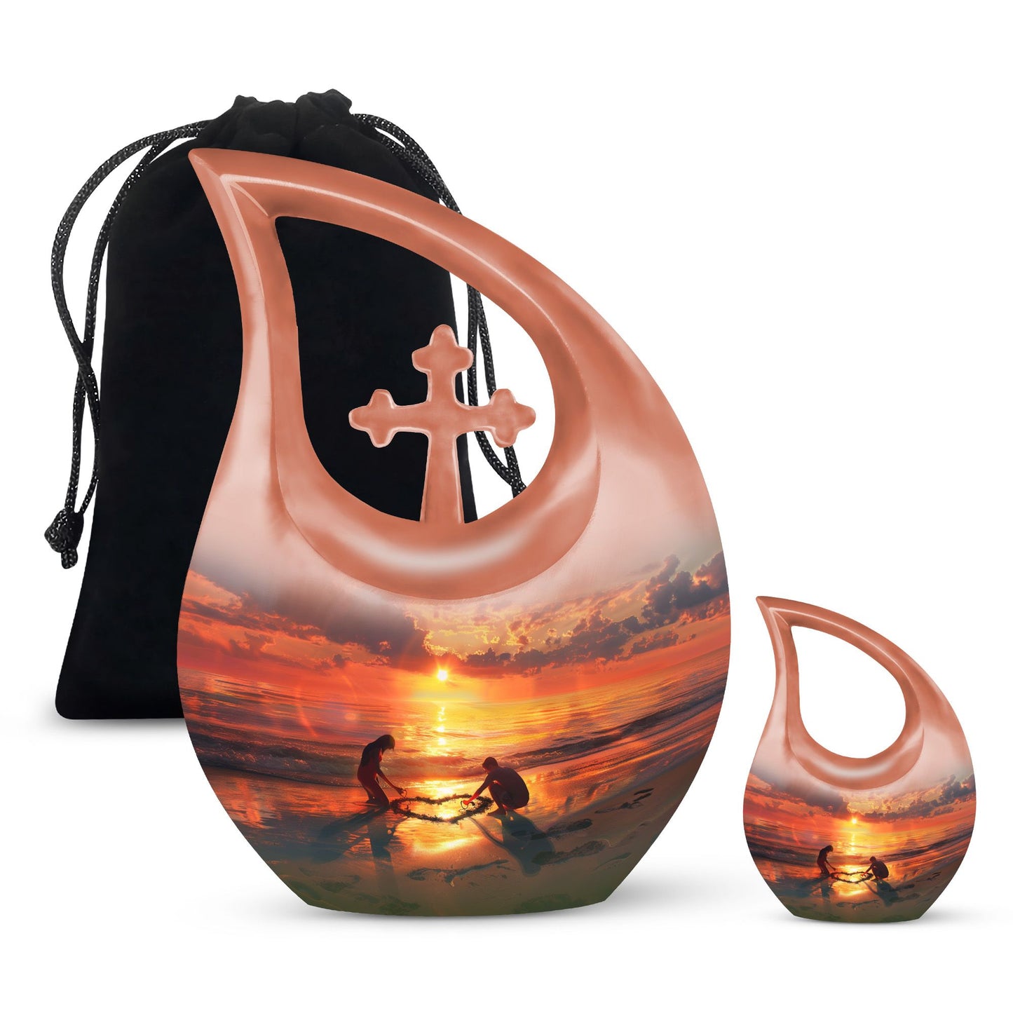 Sunset Heart Creation Memorial Urn for Ashes