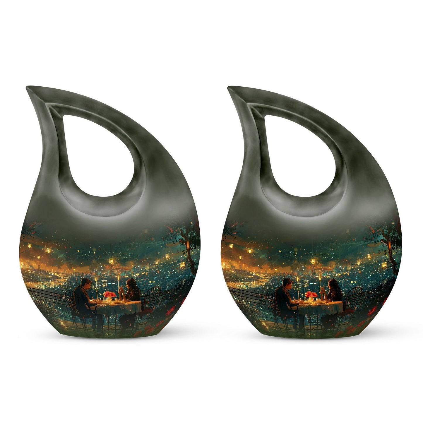 Moderne Midninght Blooms A Urn