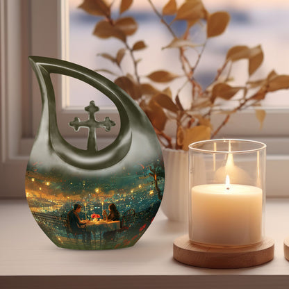 Moderne Midninght Blooms A Urn