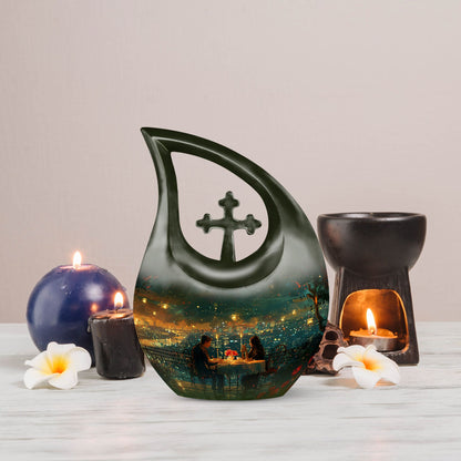 Moderne Midninght Blooms A Urn