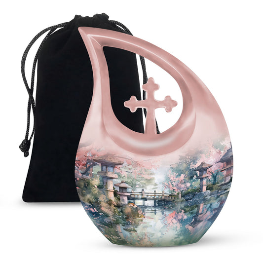 Spring Whispering Cross Drop custom urn